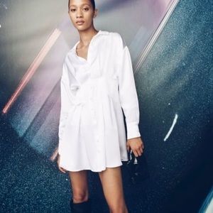 Zara SATIN EFFECT SHIRT DRESS